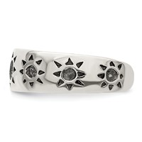 Sterling Silver Antiqued Sun Toe Ring view 4