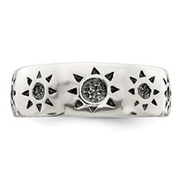 Sterling Silver Antiqued Sun Toe Ring view 5