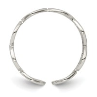Sterling Silver Cut-out Hearts Toe Ring view 2