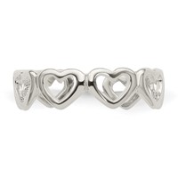 Sterling Silver Cut-out Hearts Toe Ring view 4