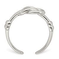 Sterling Silver Love Knot Toe Ring view 2