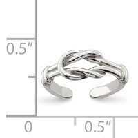 Sterling Silver Love Knot Toe Ring view 3