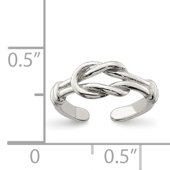 Sterling Silver Love Knot Toe Ring