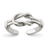 Sterling Silver Love Knot Toe Ring view 1