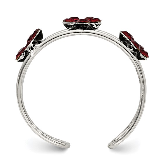 Sterling Silver Stellux™ Crystal Floral Toe Ring