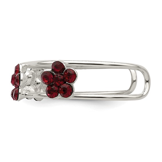 Sterling Silver Stellux™ Crystal Floral Toe Ring
