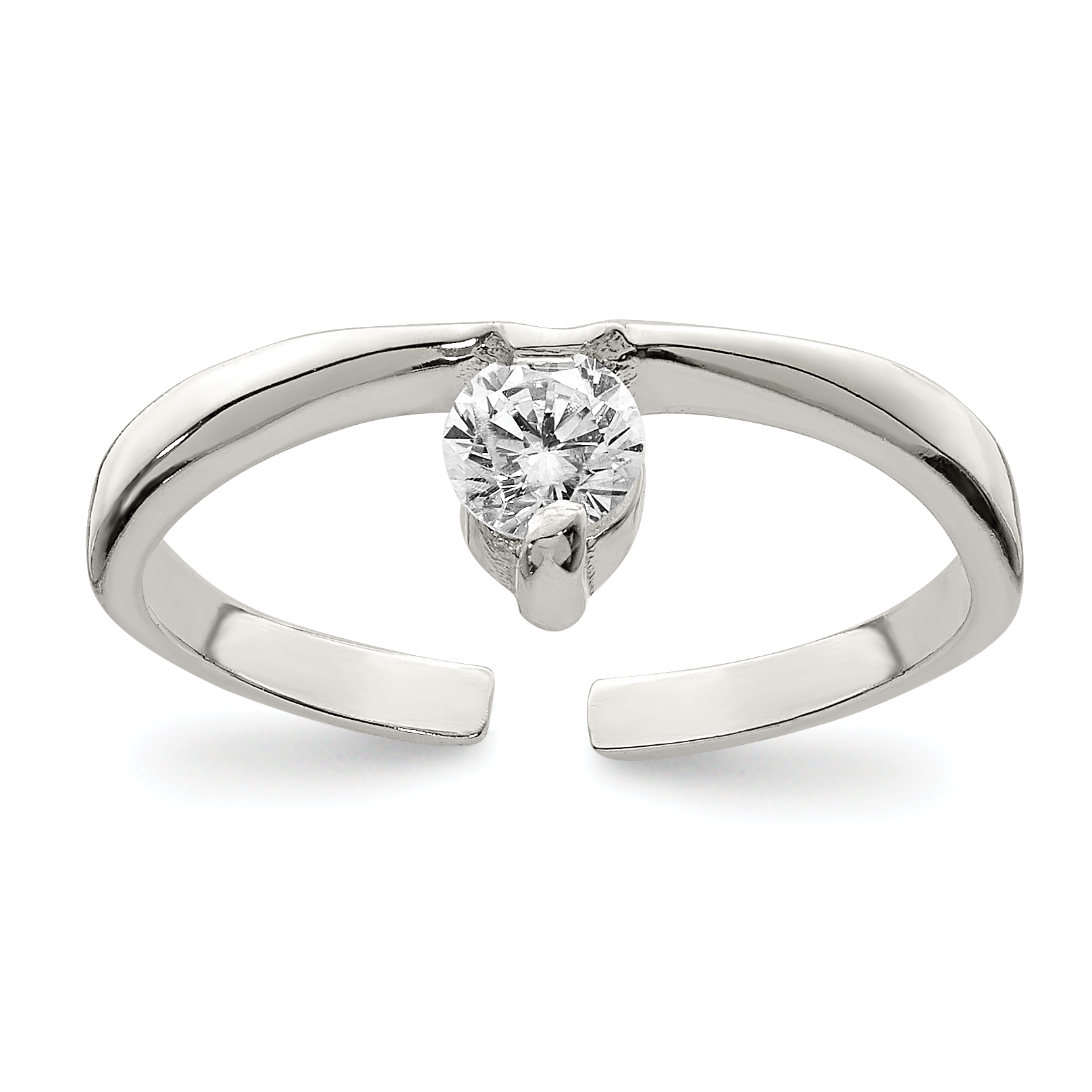 Sterling Silver CZ Toe Ring (QR842)