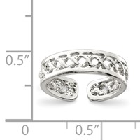 Sterling Silver Solid Toe Ring view 3