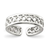 Sterling Silver Solid Toe Ring view 1