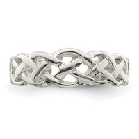 Sterling Silver Celtic Weave Toe Ring view 5