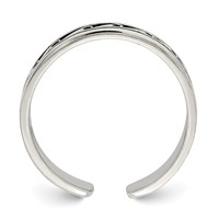 Sterling Silver Antiqued Adjustable Toe Ring view 2