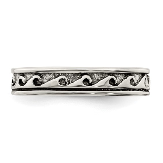 Sterling Silver Antiqued Adjustable Toe Ring