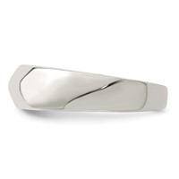 Sterling Silver Solid Polished Domed Toe Ring view 4