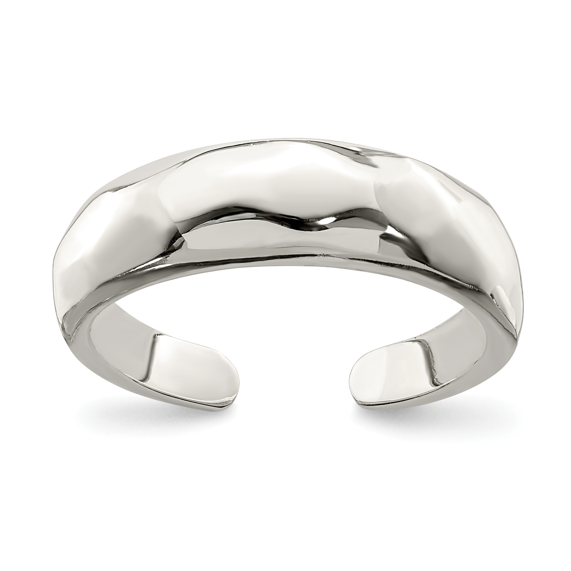 Sterling Silver Solid Polished Domed Toe Ring (QR854)