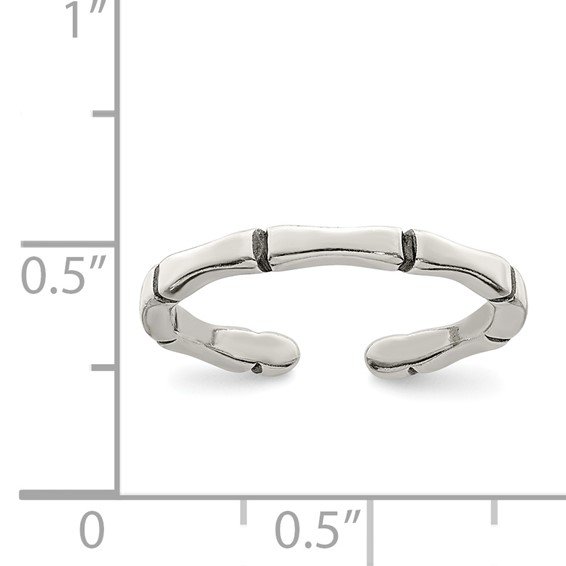 Sterling Silver Solid Toe Ring