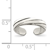 Sterling Silver Antiqued Toe Ring view 3