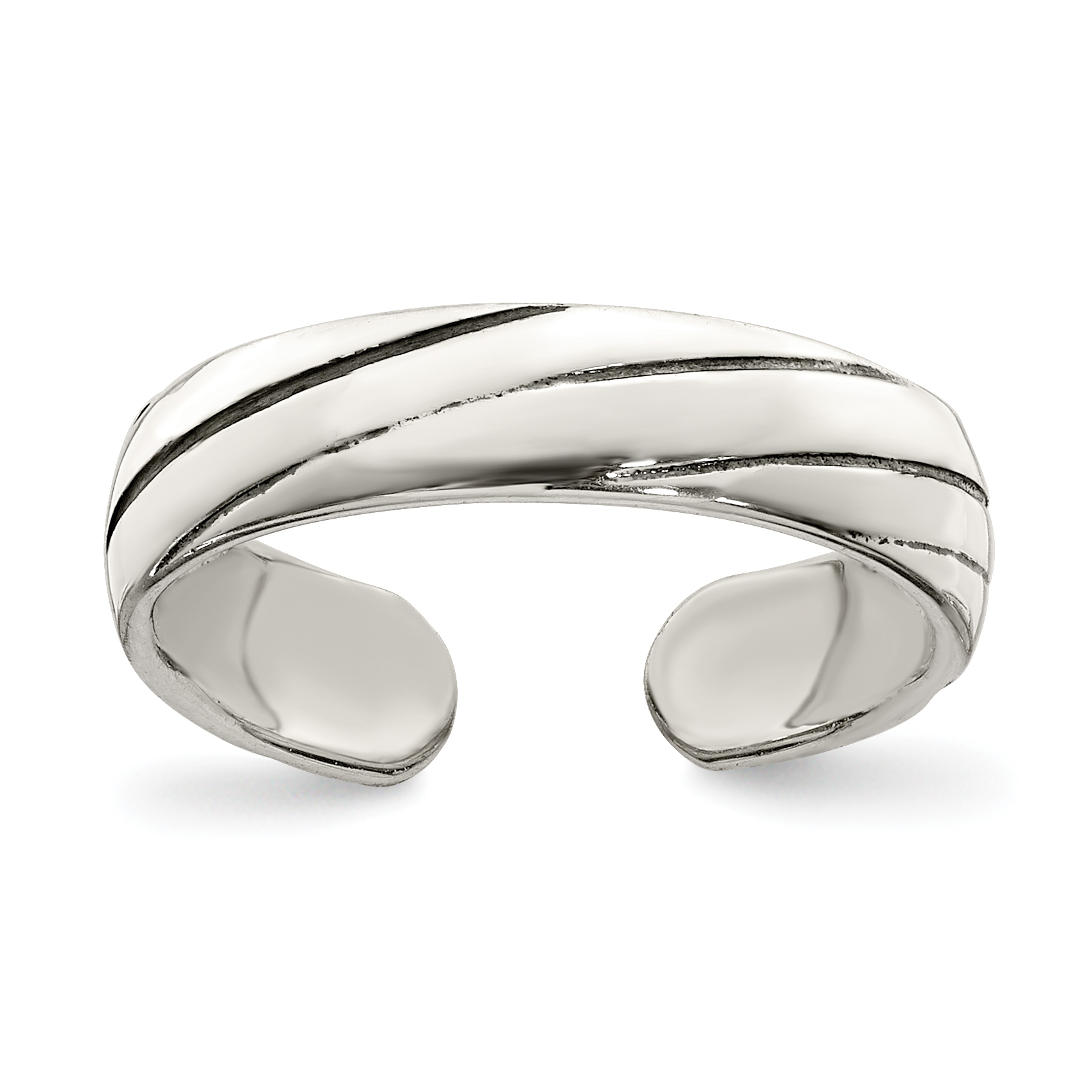 Sterling Silver Antiqued Toe Ring (QR864)