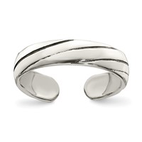 Sterling Silver Antiqued Toe Ring view 1