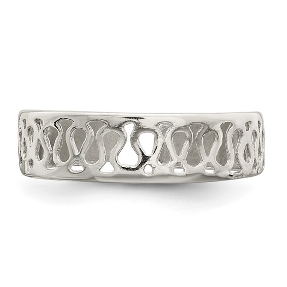 Sterling Silver Solid Toe Ring