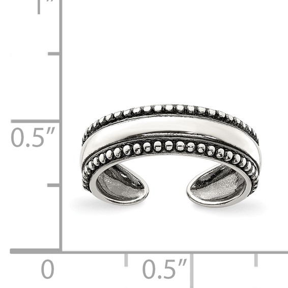 Sterling Silver Antiqued Toe Ring