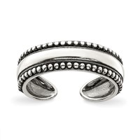 Sterling Silver Antiqued Toe Ring view 1
