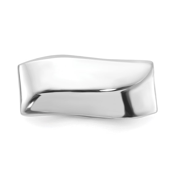 Sterling Silver Fancy Rectangular Wave Ring