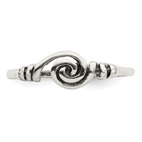 Sterling Silver Antiqued Swirl Ring view 5