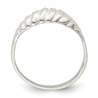 Sterling Silver Diamond-cut Domed Ring view 2