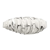 Sterling Silver Diamond-cut Domed Ring view 5