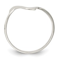 Sterling Silver Solid Wavy Ring view 2