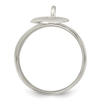 Sterling Silver Dangle Lock Ring view 2