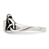 Sterling Silver Antiqued Claddagh Ring view 4