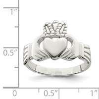 Sterling Silver Claddagh Ring view 3