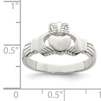 Sterling Silver Claddagh Ring view 3