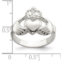 Sterling Silver Claddagh Ring view 3