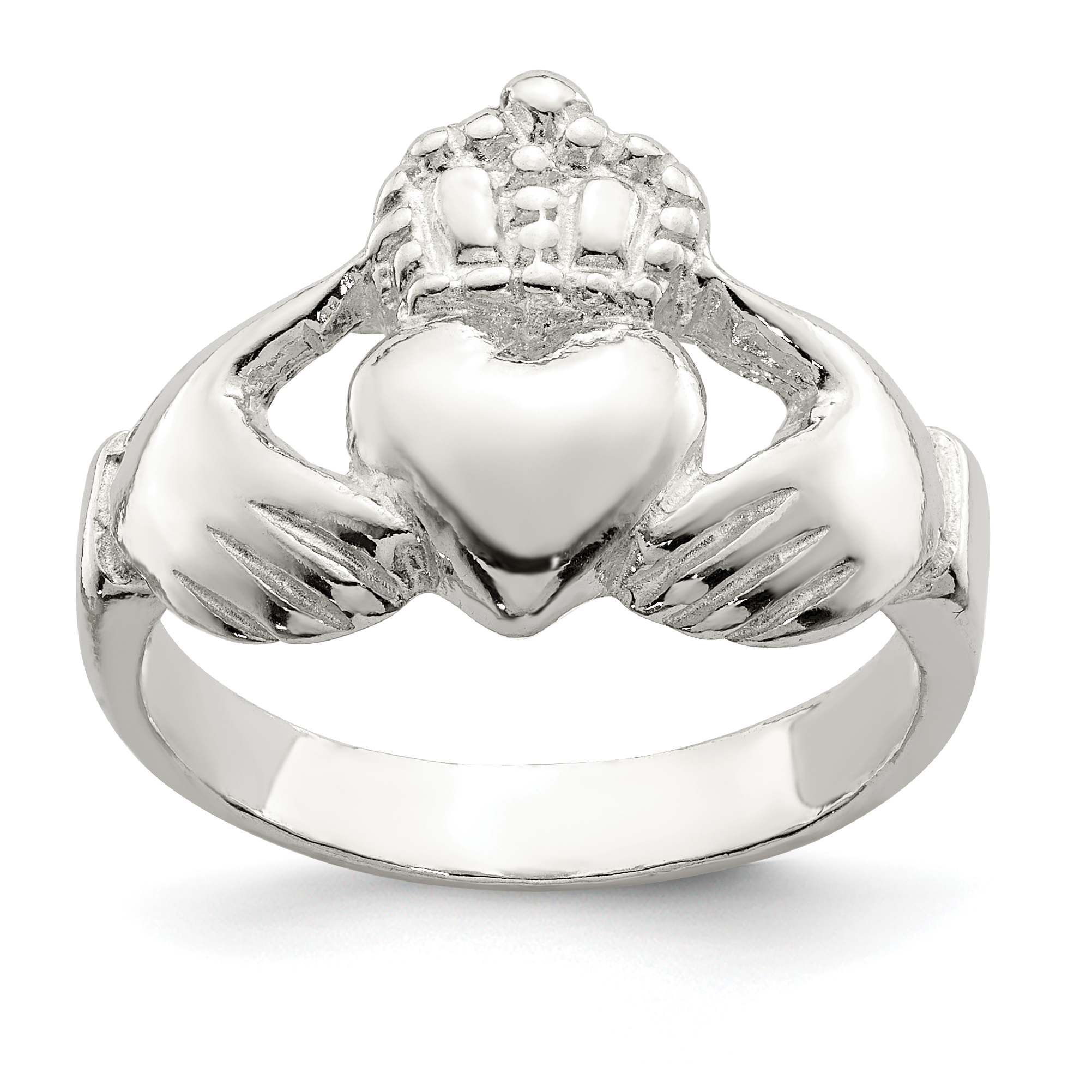 Sterling Silver Claddagh Ring (QR96-6)