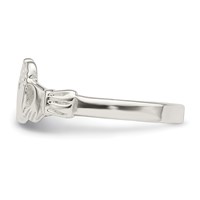 Sterling Silver Solid Claddagh Ring view 4