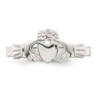 Sterling Silver Solid Claddagh Ring view 5