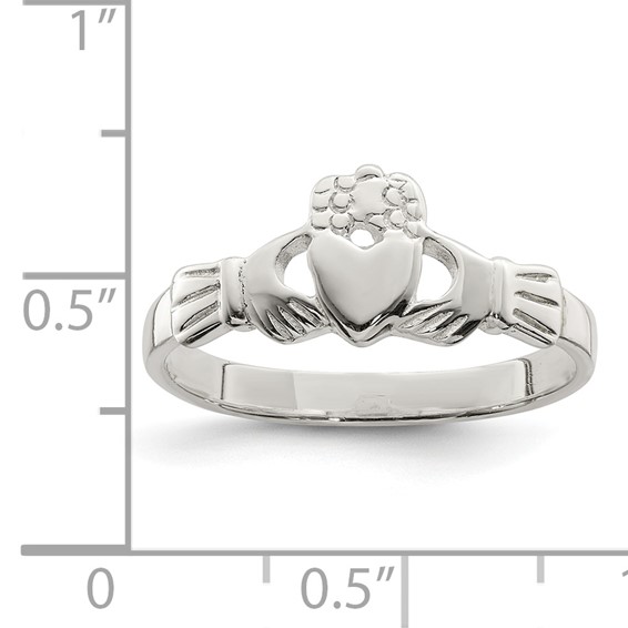 Sterling Silver Solid Claddagh Ring