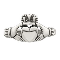 Sterling Silver Antiqued Claddagh Ring view 5