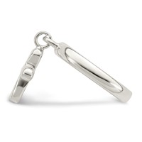 Sterling Silver Solid Cross Dangle Ring view 4