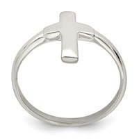 Sterling Silver Solid Cross Ring view 2