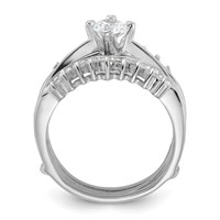 Sterling Silver Rhodium-plated CZ Ring Set view 2