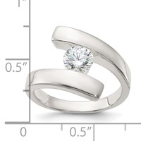 Sterling Silver CZ Ring view 3