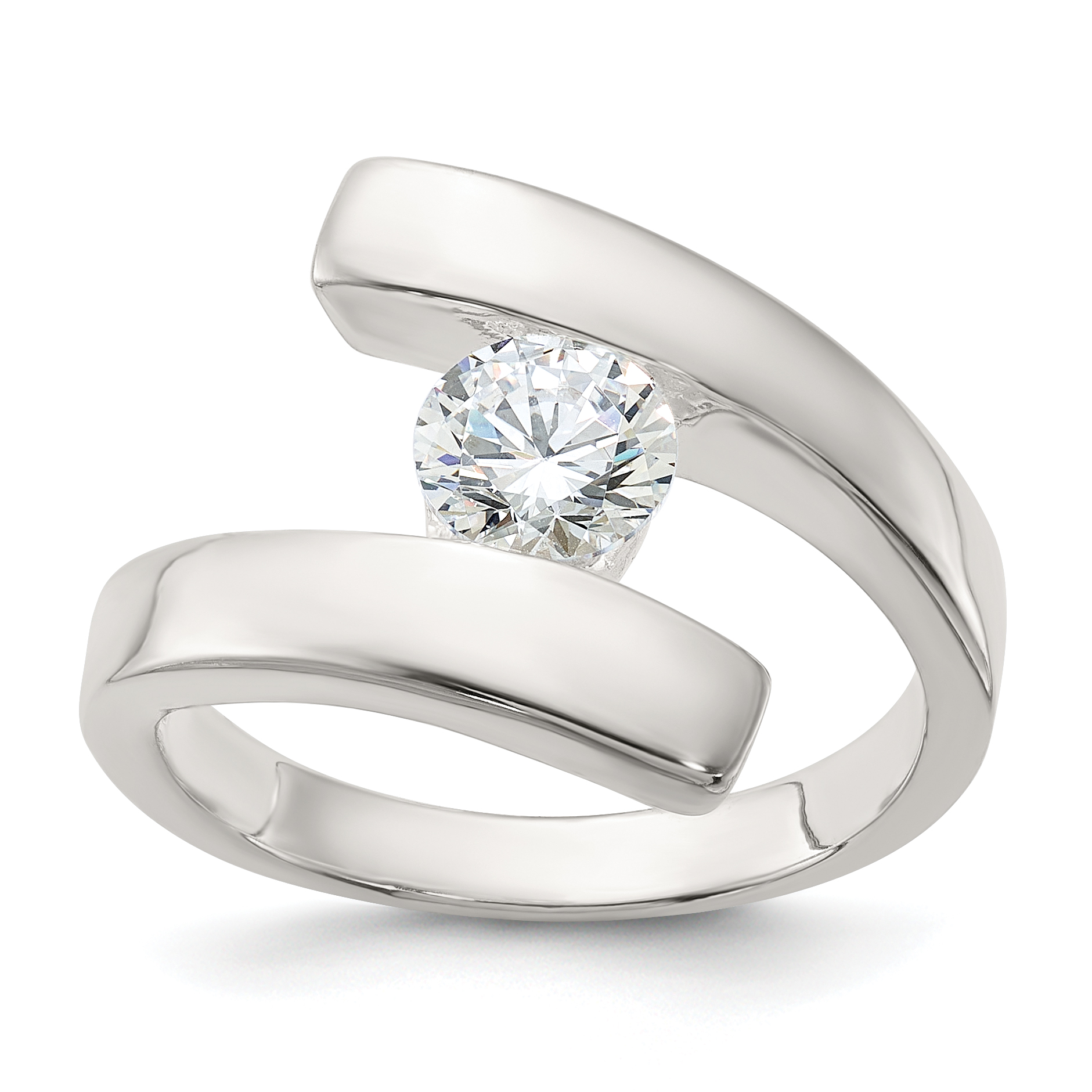 Sterling Silver CZ Ring (QR999-8)