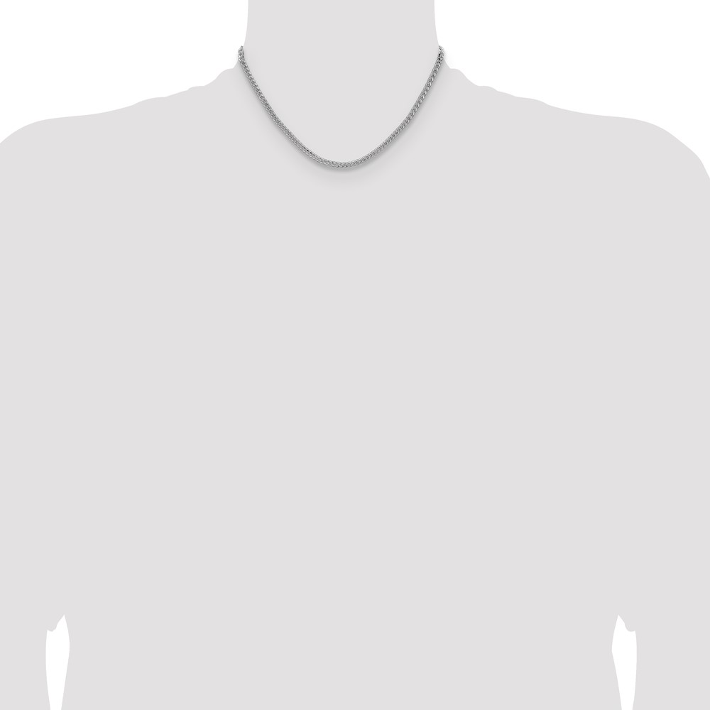 Sterling Silver 3.25mm Domed Curb Chain (QRC100-16)