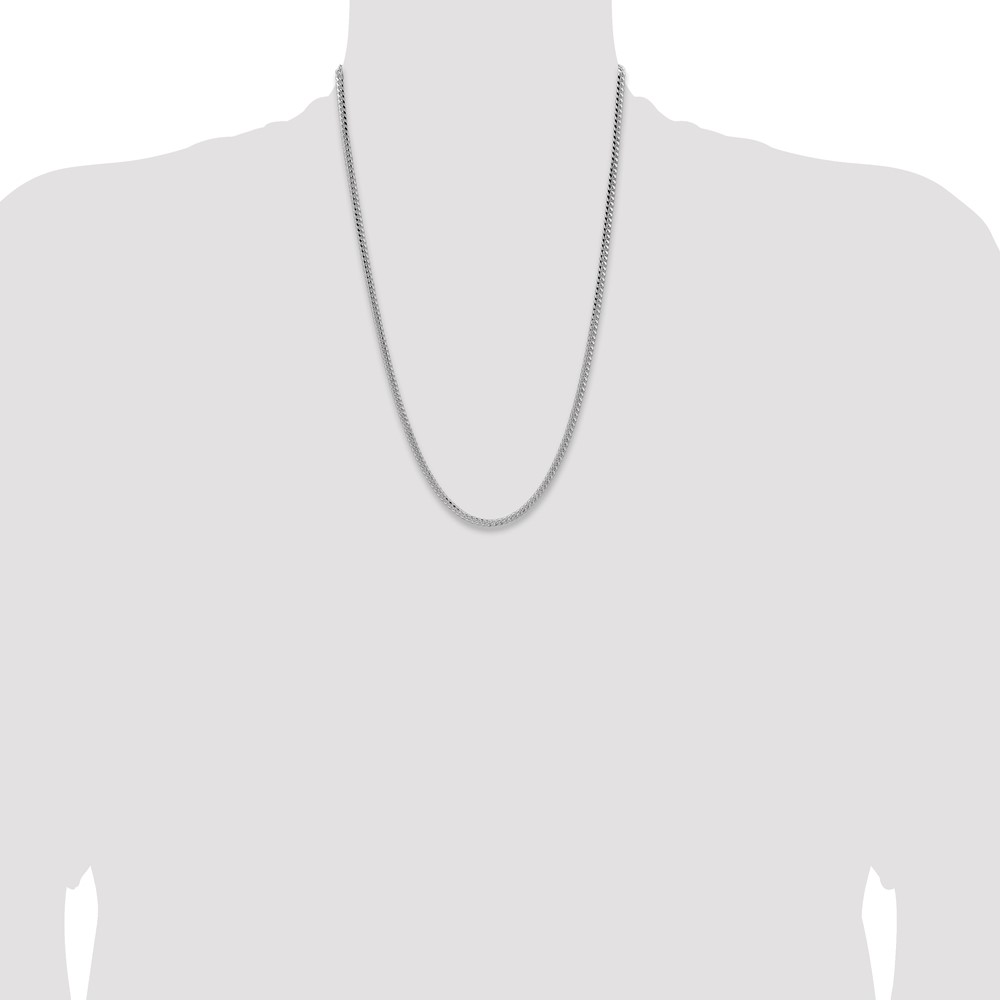 Sterling Silver 3.25mm Domed Curb Chain (QRC100-24)