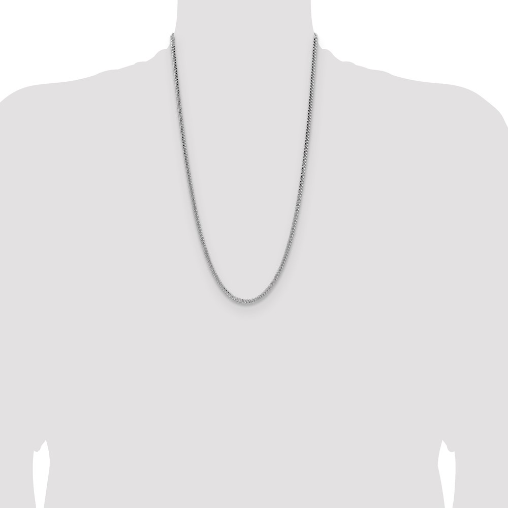 Sterling Silver 3.25mm Domed Curb Chain (QRC100-26)