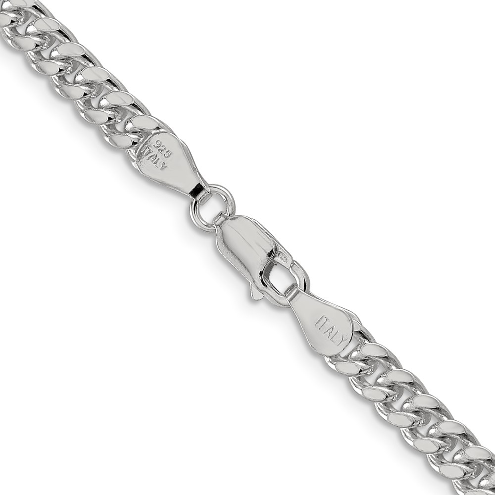 Sterling Silver 5mm Domed w/ Side D/C Curb Chain (QRC150-18)
