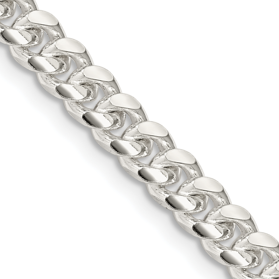 Sterling Silver 5mm Domed w/ Side D/C Curb Chain (QRC150-18)